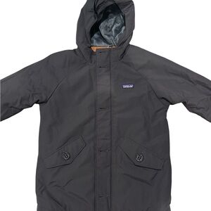 Patagonia Kids Black Hooded Raincoat
